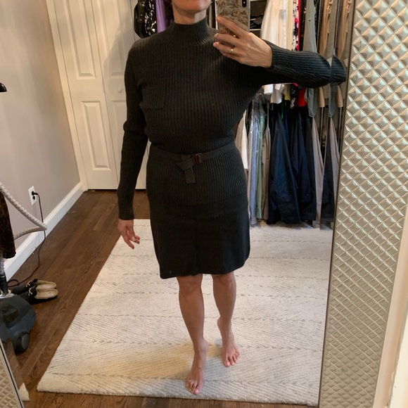 easel Dresses & Skirts - Mock neck sweater set charcoal grey